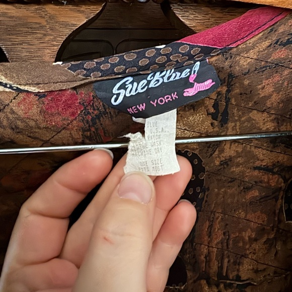 Rare Textured Multicolor Vintage Boho Grunge Whimsygoth Cardigan Size Large - Picture 3 of 6